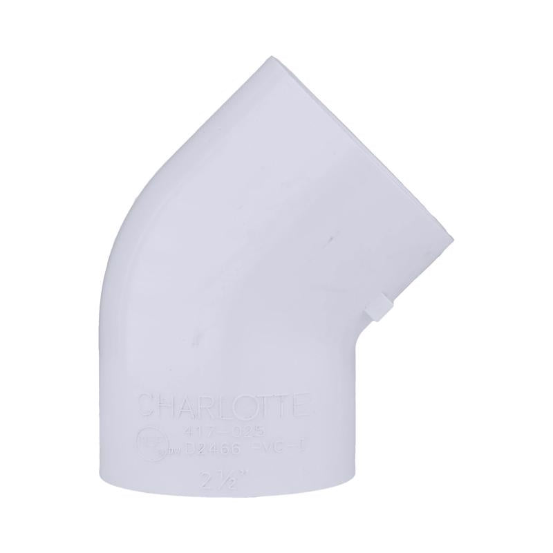 Charlotte Pipe Schedule 40 2-1/2 in. Slip X 2-1/2 in. D Slip PVC Elbow