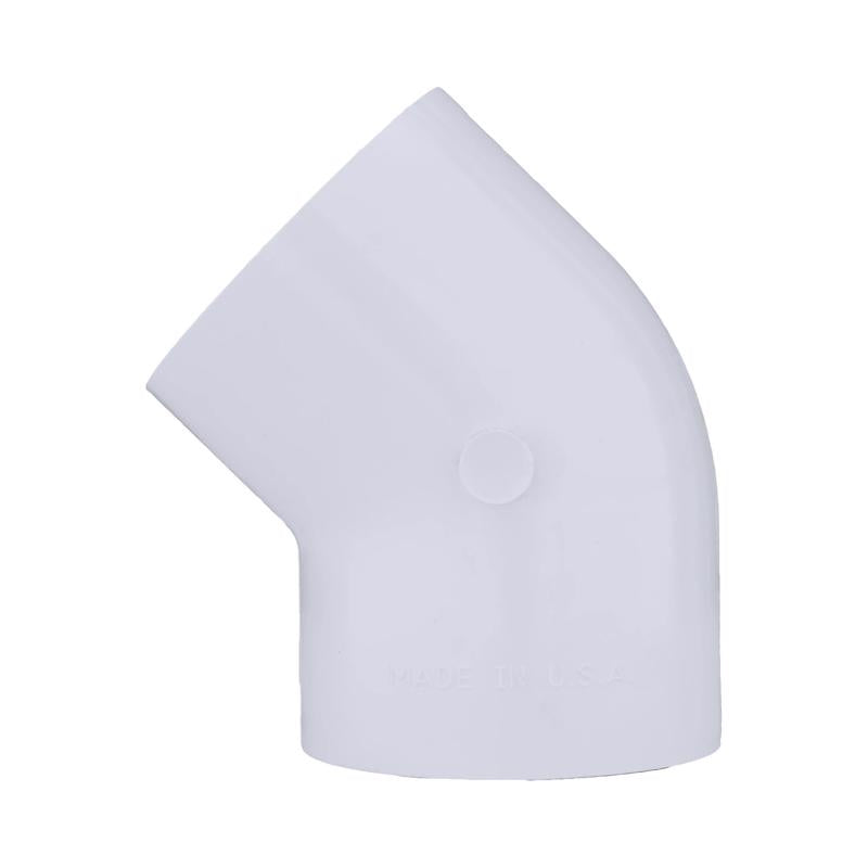 Charlotte Pipe Schedule 40 3 in. Slip X 3 in. D Slip PVC 45 Degree Elbow