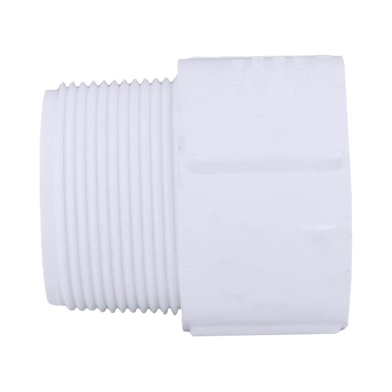 Charlotte Pipe Schedule 40 2-1/2 in. MPT X 2-1/2 in. D Slip PVC Adapter