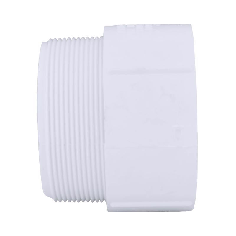 Charlotte Pipe Schedule 40 4 in. MPT X 4 in. D Slip PVC 4 in. Adapter