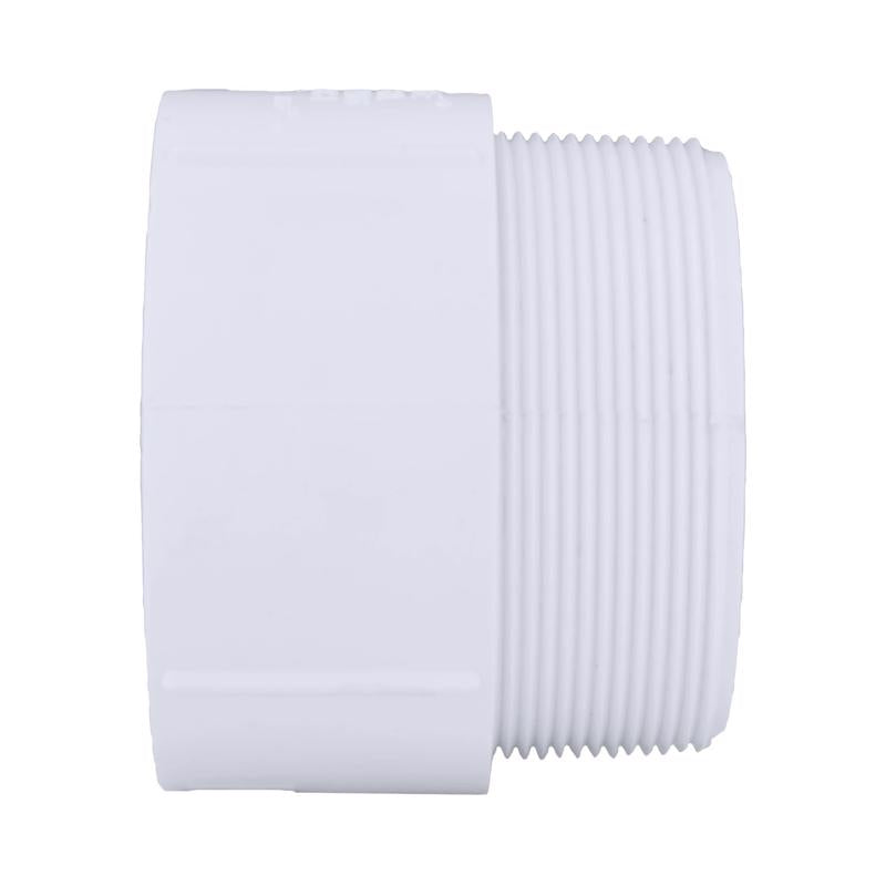 Charlotte Pipe Schedule 40 4 in. MPT X 4 in. D Slip PVC 4 in. Adapter