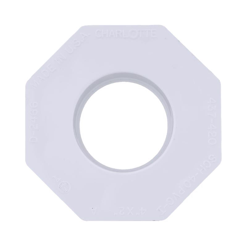 Charlotte Pipe Schedule 40 4 in. Spigot X 2 in. D Slip PVC Reducing Bushing