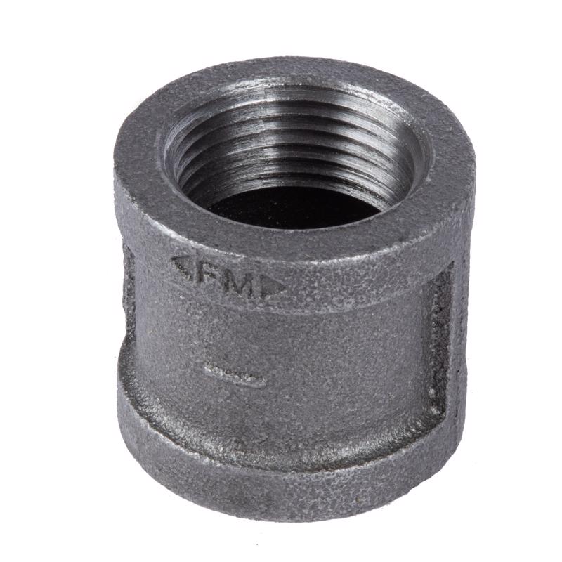 STZ Industries 1 in. FIP each X 1 in. D FIP Black Malleable Iron Coupling