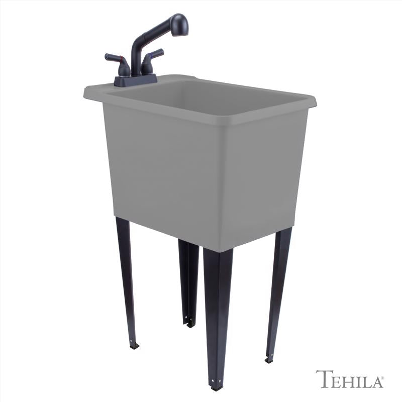 Tehila 17.5 in in. W X 23.5 in. D Freestanding Plastic Laundry Tub