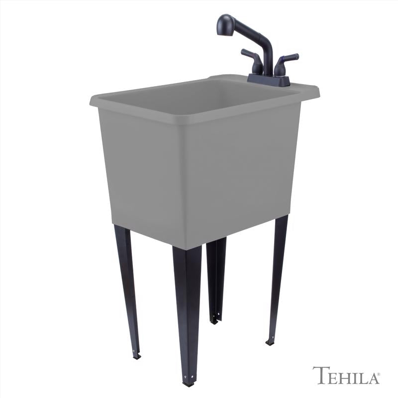 Tehila 17.5 in in. W X 23.5 in. D Freestanding Plastic Laundry Tub