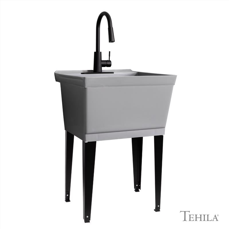 Tehila 22.875 in. W X 23.5 in. D Freestanding Plastic Laundry Tub