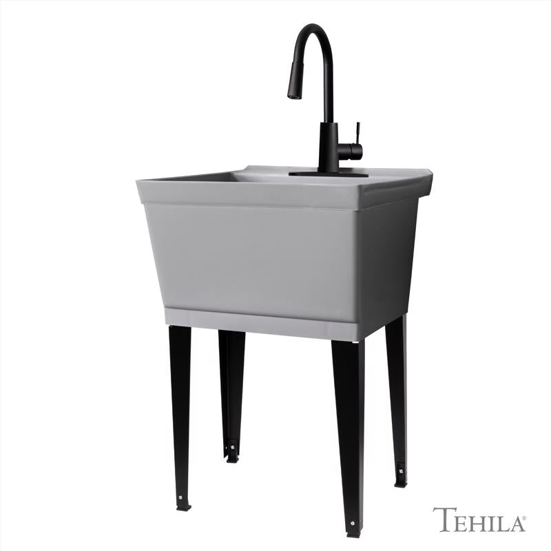 Tehila 22.875 in. W X 23.5 in. D Freestanding Plastic Laundry Tub