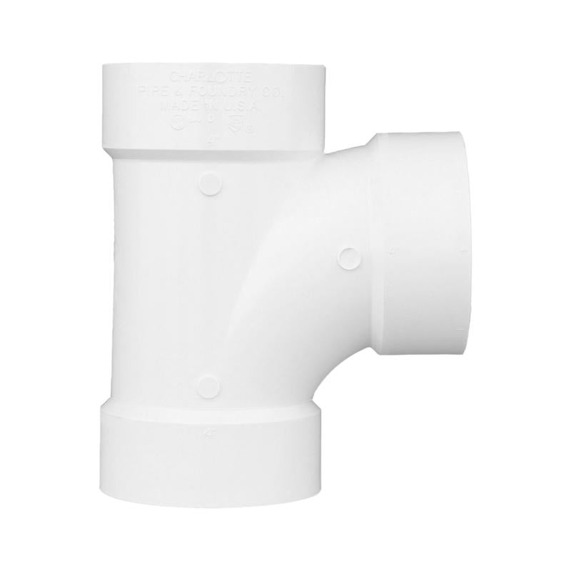 Charlotte Pipe Schedule 40 1-1/4 in. Hub X 1-1/4 in. D Hub PVC Sanitary Tee