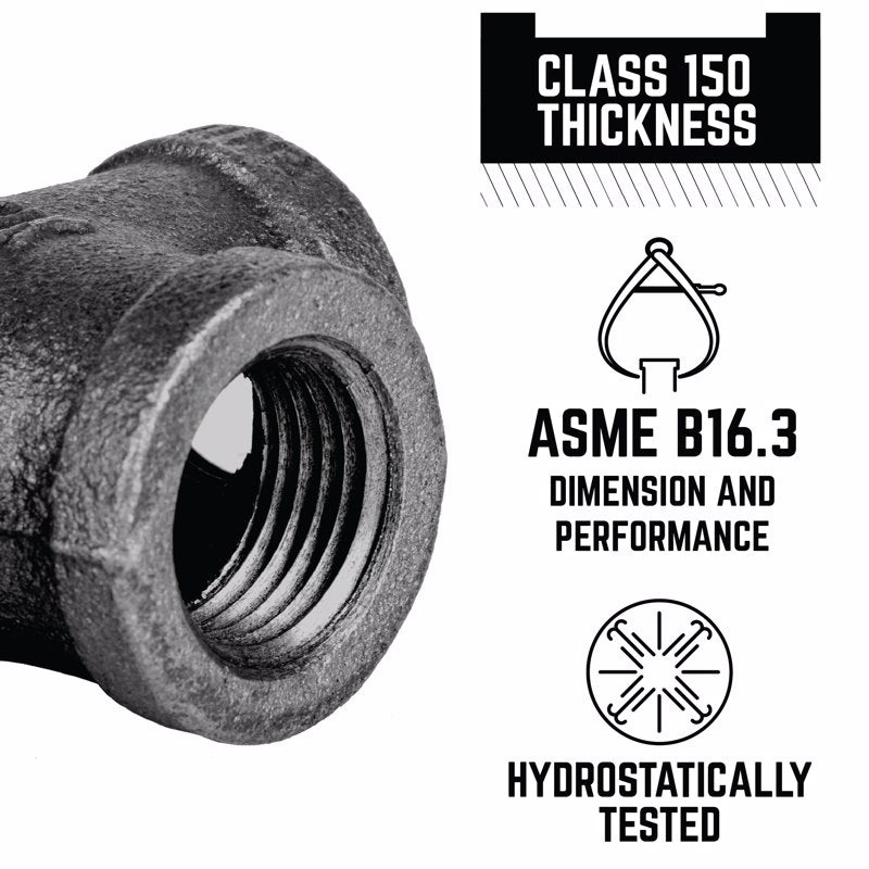 STZ Industries 3/4 in. FIP each X 3/4 in. D FIP Black Malleable Iron 45 Degree Elbow