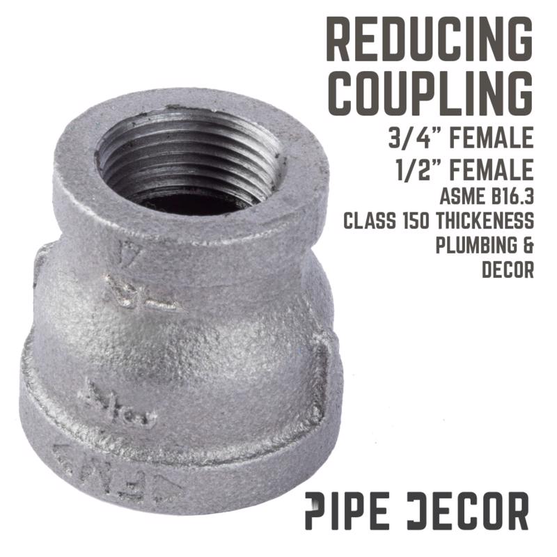 STZ Industries 3/4 in. FIP each X 1/2 in. D FIP Black Malleable Iron Coupling