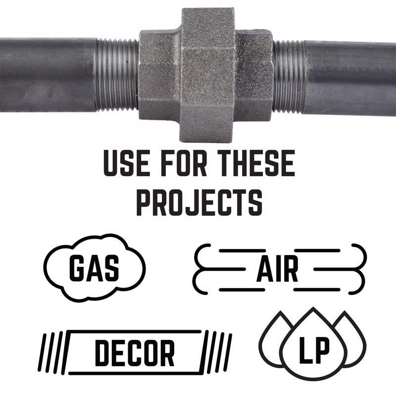 STZ Industries 3/4 in. FIP each X 3/4 in. D FIP Black Malleable Iron Union