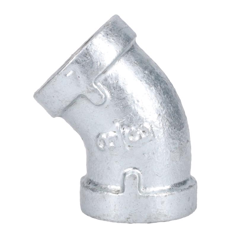 STZ Industries 3/8 in. FIP each X 3/8 in. D FIP Galvanized Malleable Iron 45 Degree Elbow