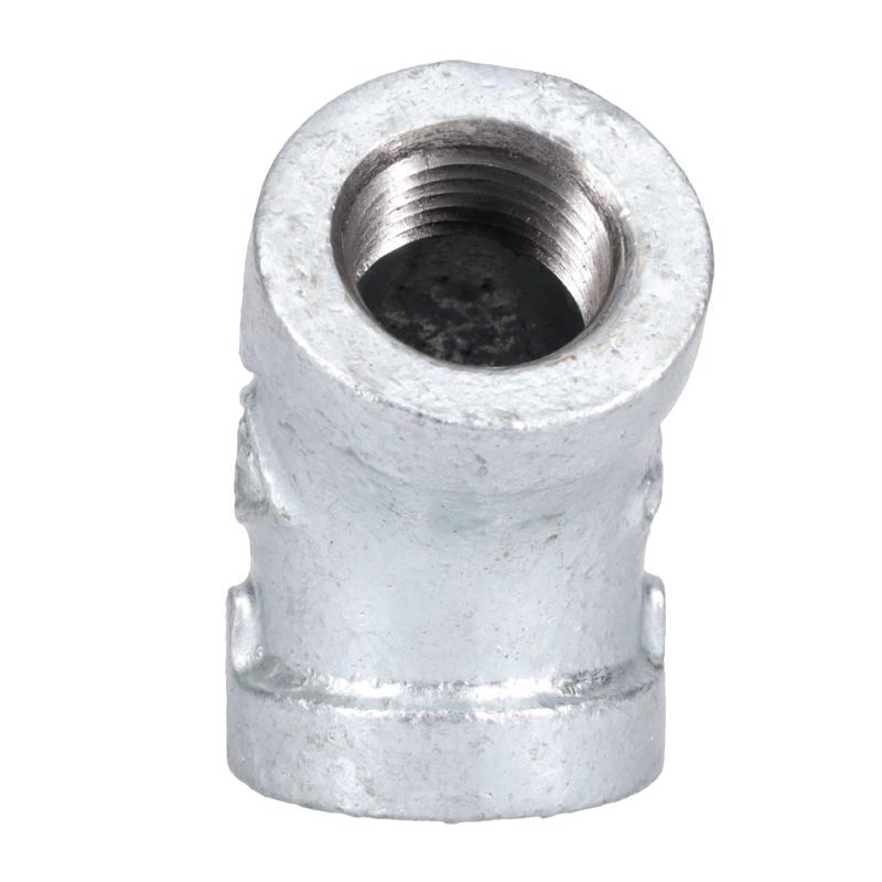 STZ Industries 3/8 in. FIP each X 3/8 in. D FIP Galvanized Malleable Iron 45 Degree Elbow