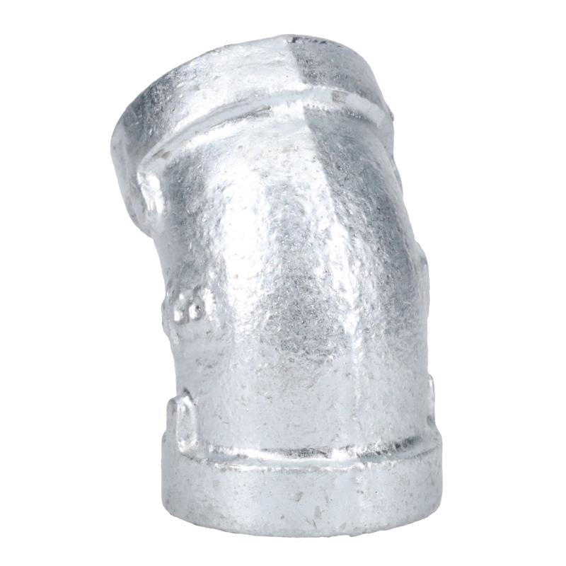 STZ Industries 3/8 in. FIP each X 3/8 in. D FIP Galvanized Malleable Iron 45 Degree Elbow