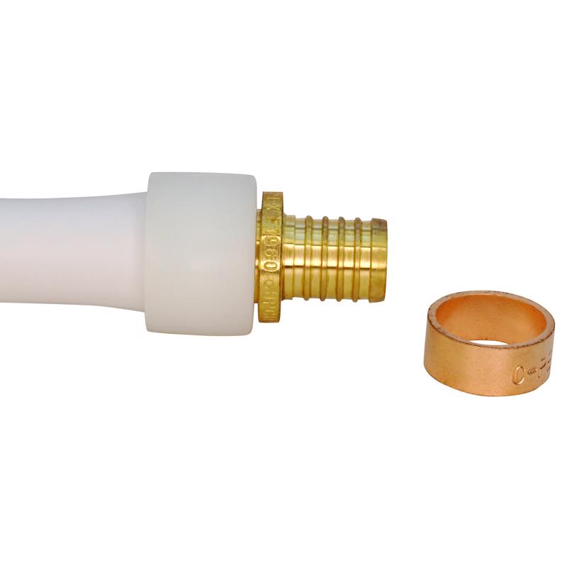 Apollo 1/2 in. Barb in to X 1/2 in. D PEX Barb Brass Coupling