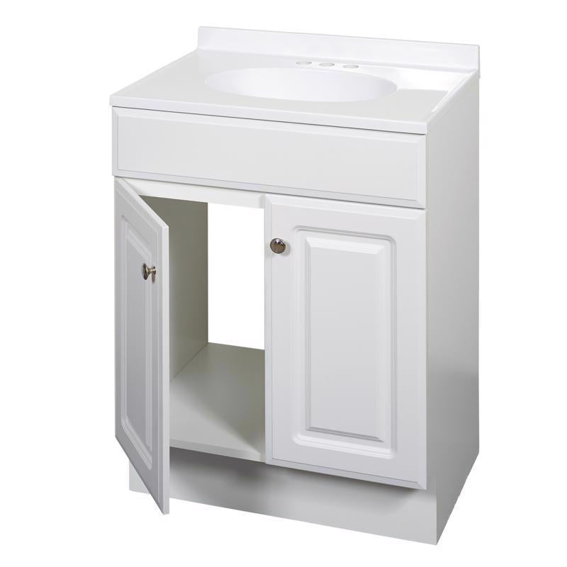 Zenna Home Single White Bathroom Vanity 24 in. W X 18 in. D X 35 in. H
