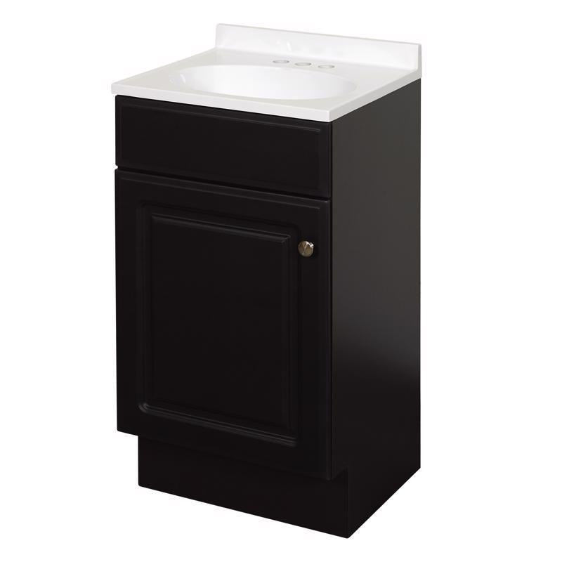 Zenna Home Single Espresso Bathroom Vanity 18 in. W X 16 in. D X 35 in. H
