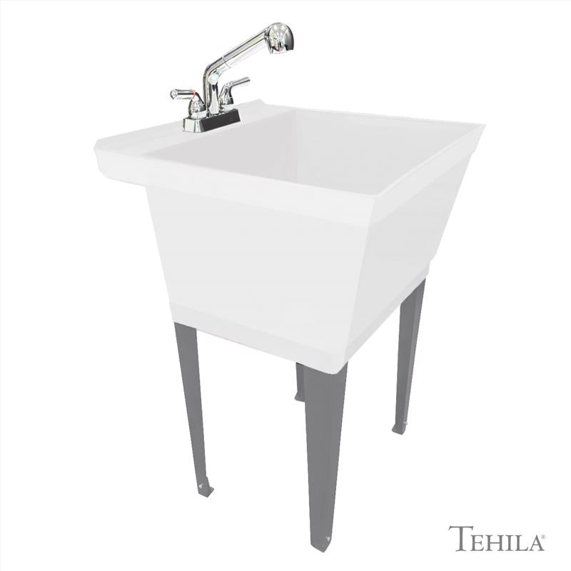 Tehila 22.875 in. W X 23.5 in. D Freestanding Thermoplastic Utility Sink