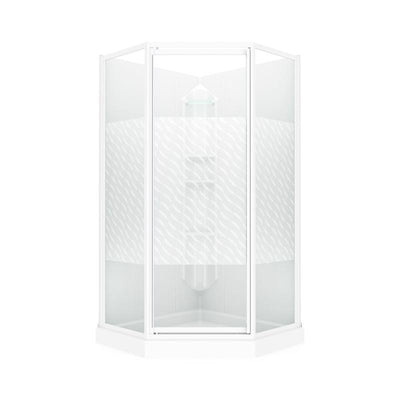 MAAX Himalaya 74-1/4 in. H X 38 in. W White Framed Shower Kit