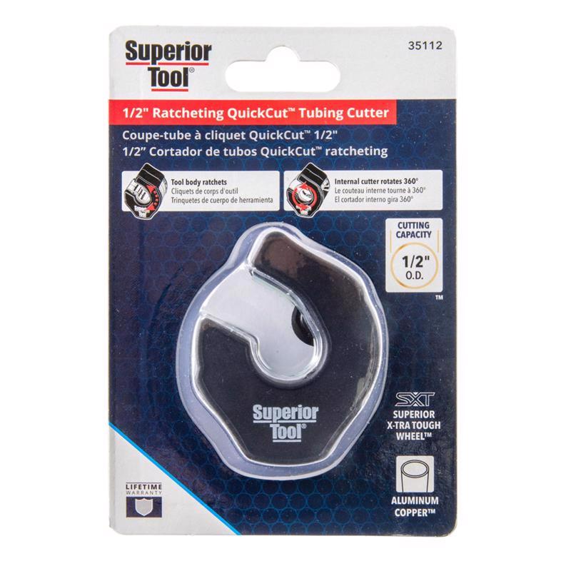 Superior Tool 1/2 in. Ratcheting Pipe Cutter Red