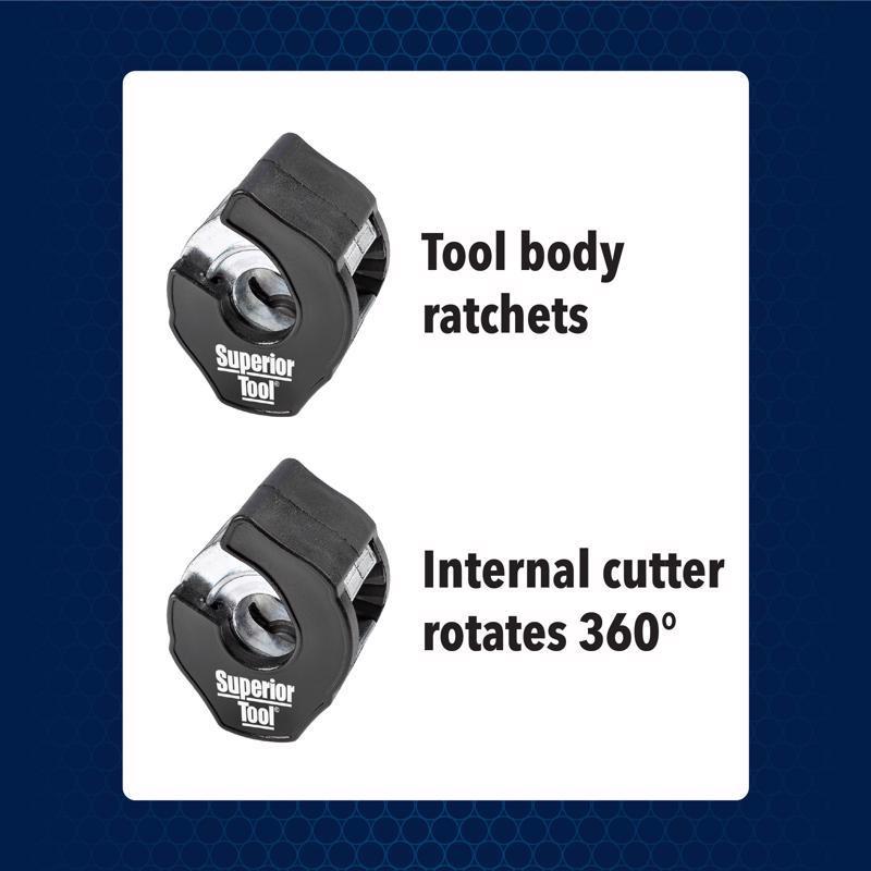 Superior Tool 1/2 in. Ratcheting Pipe Cutter Red