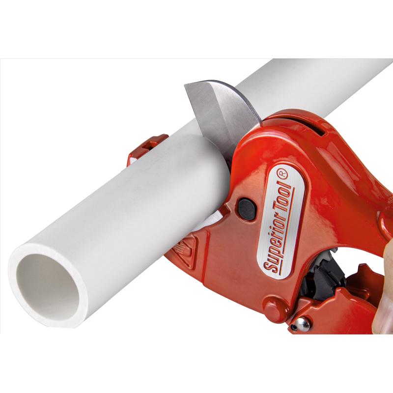 Superior Tool 1-5/16 in. Ratcheting Pipe Cutter Red