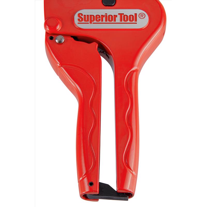 Superior Tool 1-5/16 in. Ratcheting Pipe Cutter Red
