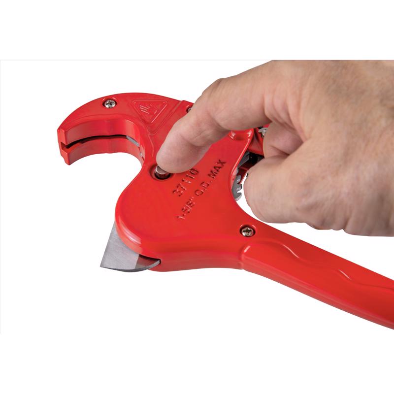 Superior Tool 1-5/16 in. Ratcheting Pipe Cutter Red