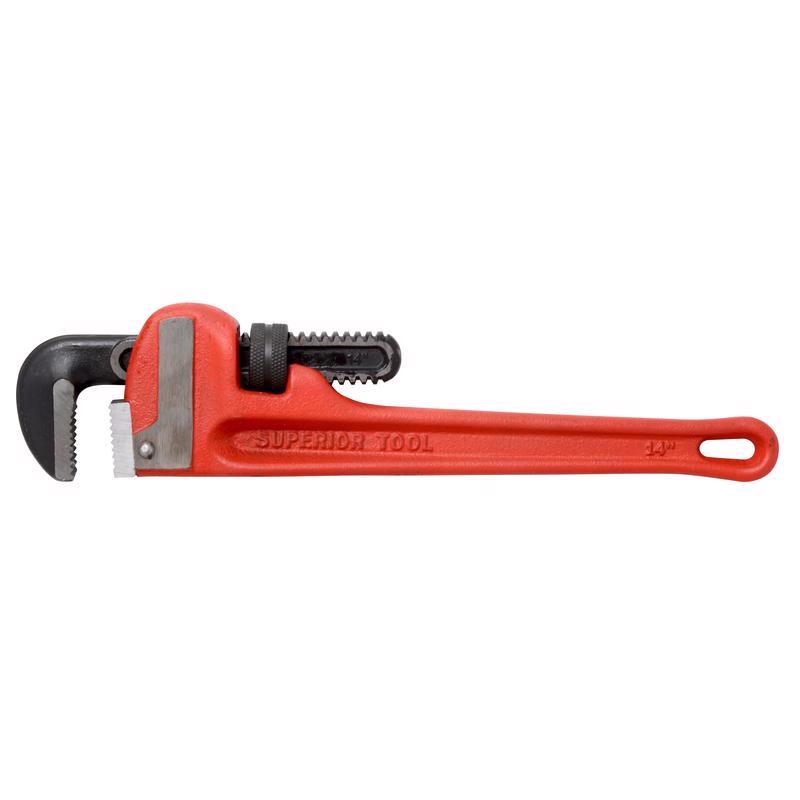 Superior Tool 2 in. Heavy Duty Pipe Wrench Red