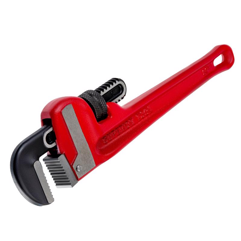 Superior Tool 2 in. Heavy Duty Pipe Wrench Red