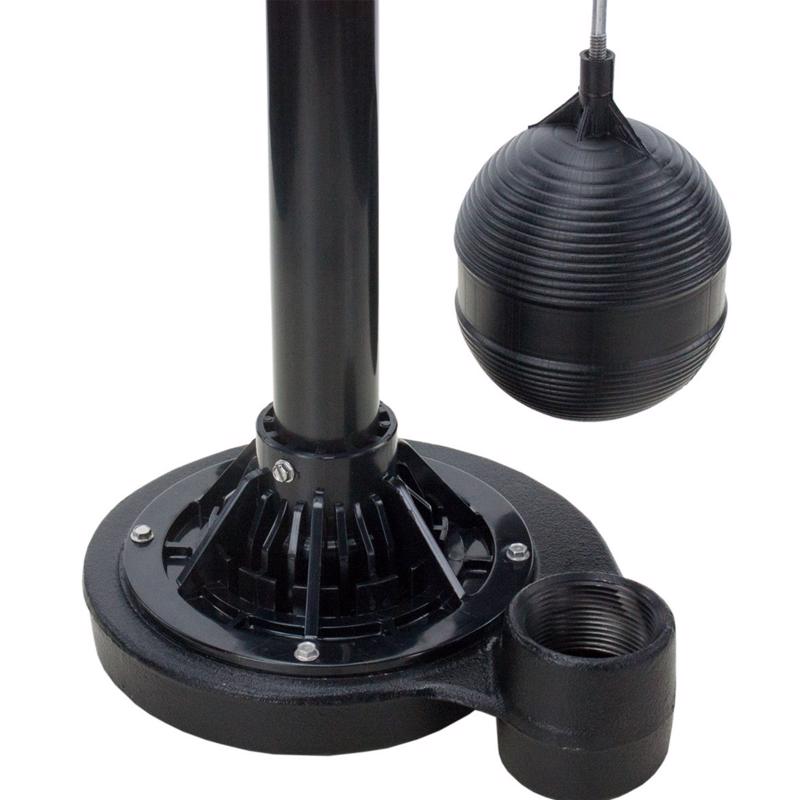 Zoeller 1/2 HP 3900 gph Cast Iron Vertical Float Switch AC Pedestal Sump Pump 8 ft