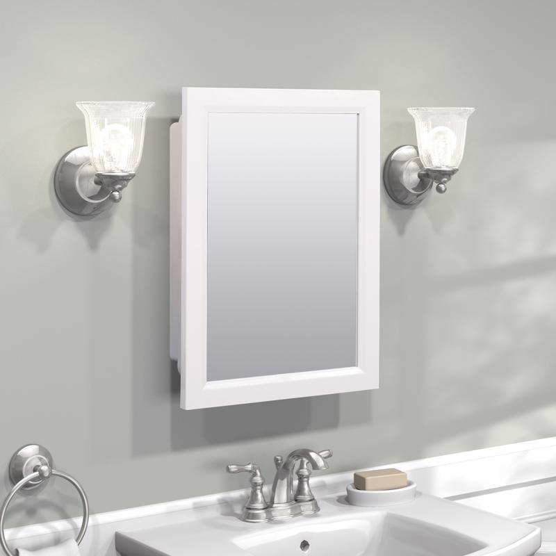 Zenna Home 22.38 in. H X 16.38 in. W X 5 in. D Rectangle Medicine Cabinet/Mirror