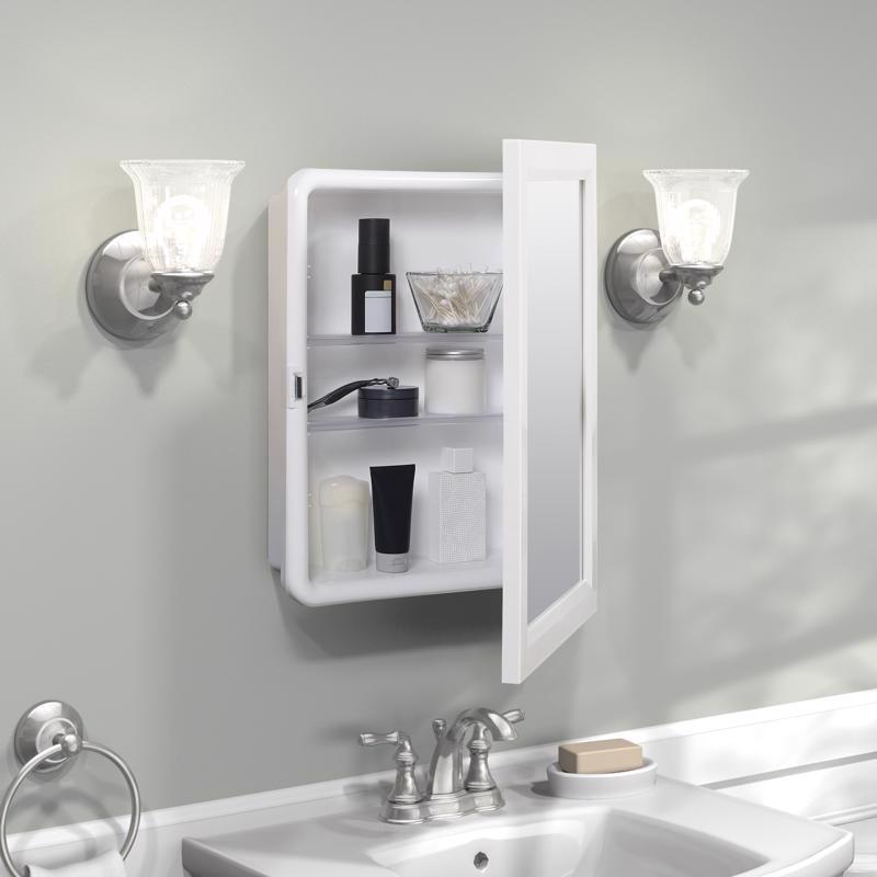 Zenna Home 22.38 in. H X 16.38 in. W X 5 in. D Rectangle Medicine Cabinet/Mirror