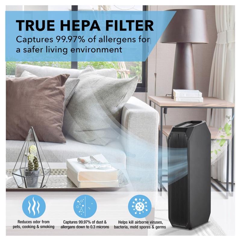 Perfect Aire Carbon True HEPA Air Purifier 222 sq ft
