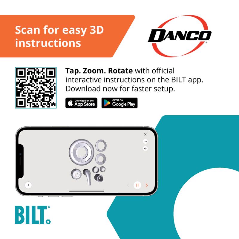 Danco Trim Kit For Delta Black