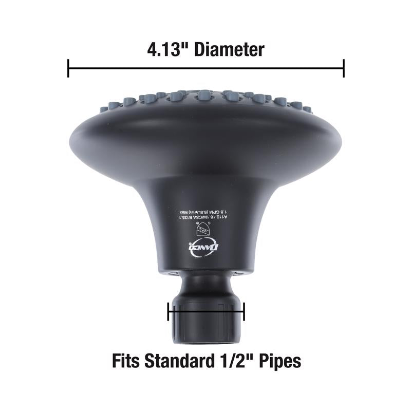 Danco Matte Black 5 settings Showerhead 1.8 gpm