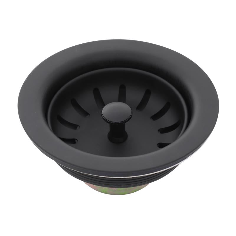 Danco 3-1/2 in. D Matte Black Metal Basket Strainer Assembly