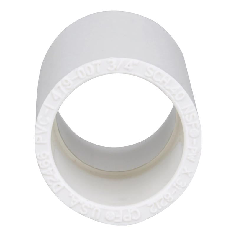 Charlotte Pipe Schedule 40 3/4 in. Socket X 3/4 in. D Socket PVC Coupling