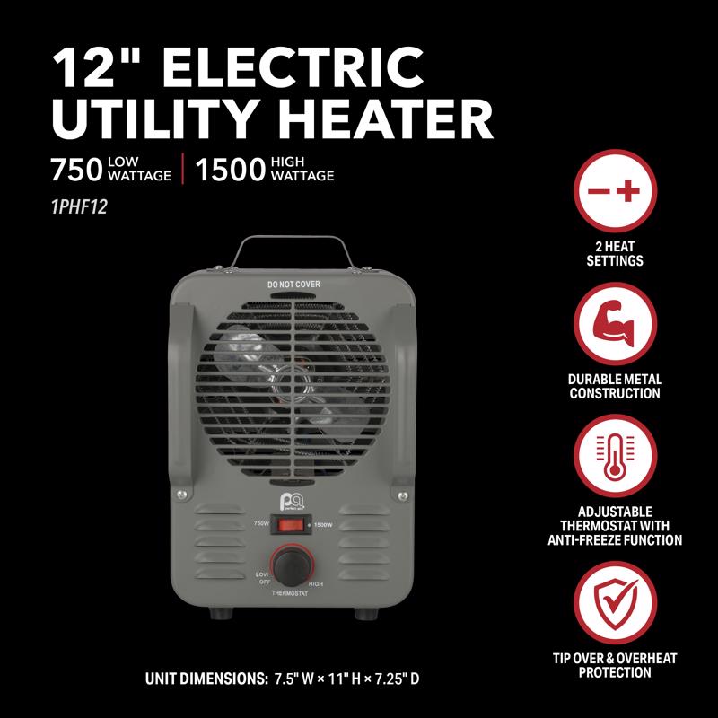 Perfect Aire 160 sq ft Electric Utility Milkhouse Heater 5118 BTU