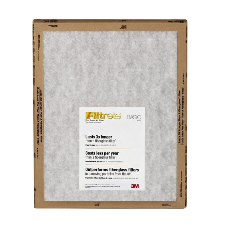 Filtrete 20 in. W X 25 in. H X 1 in. Synthetic 2 MERV Flat Panel Filter 2 pk