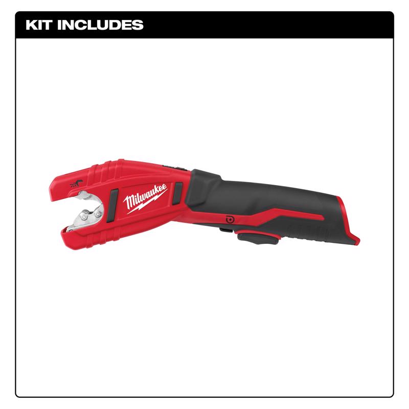 Milwaukee M12 1 in. Tubing Cutter 14 in. L Black/Red