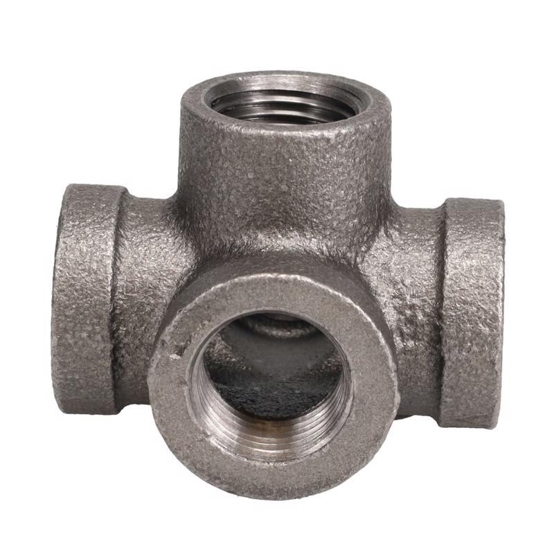 STZ Industries 1/2 in. FIP each X 1/2 in. D FIP 1/2 in. D Female Black Malleable Iron Cross