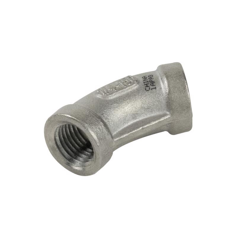 B&K Proline 1/4 in. FIP X 1/4 in. D FIP Stainless Steel 4 in. L 45 Degree Elbow