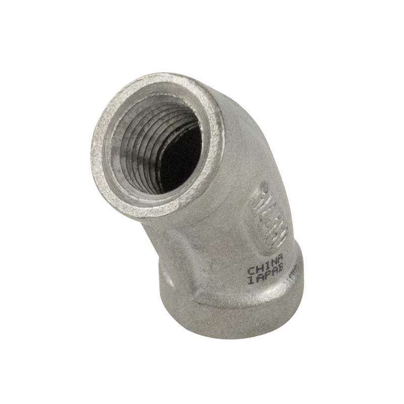 B&K Proline 1/4 in. FIP X 1/4 in. D FIP Stainless Steel 4 in. L 45 Degree Elbow