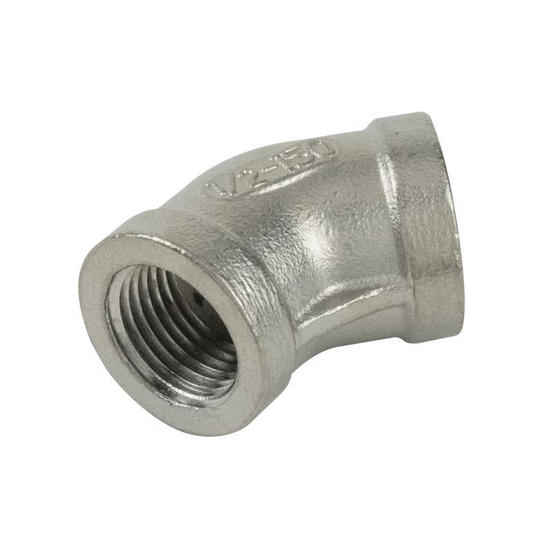 B&K Proline 1/2 in. FIP in. X 1/2 in. D FIP Stainless Steel 4 in. L 45 Degree Elbow
