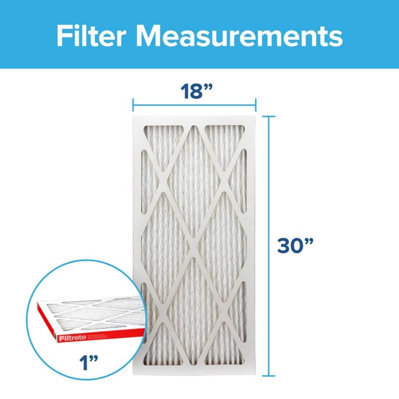 Filtrete 18 in. W X 30 in. H X 1 in. Polypropylene 1000 MPR Pleated Allergen Air Filter