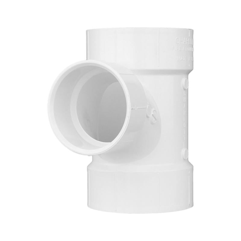 Charlotte Pipe Schedule 30 3 in. Hub X 2 in. D Hub PVC Sanitary Tee