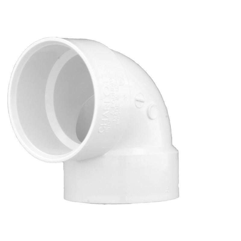 Charlotte Pipe Schedule 40 3 in. Hub X 3 in. D Hub PVC Elbow