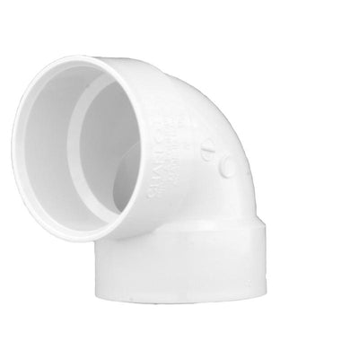 Charlotte Pipe Schedule 40 3 in. Hub X 3 in. D Hub PVC Elbow