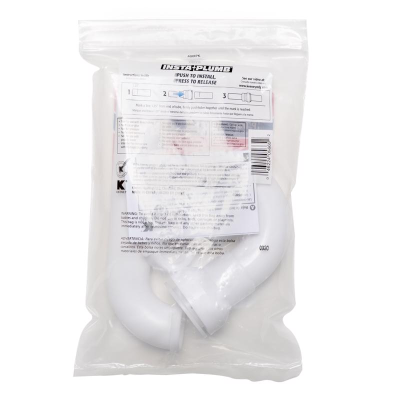 Keeney Insta Plumb 1-1/2 in. D Plastic P-Trap